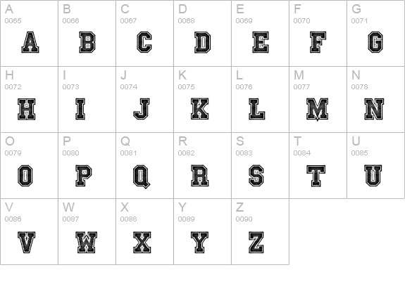 Friday Night Lights uppercase A-Z preview