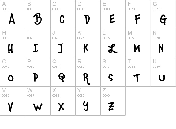 Fridayluck uppercase A-Z preview