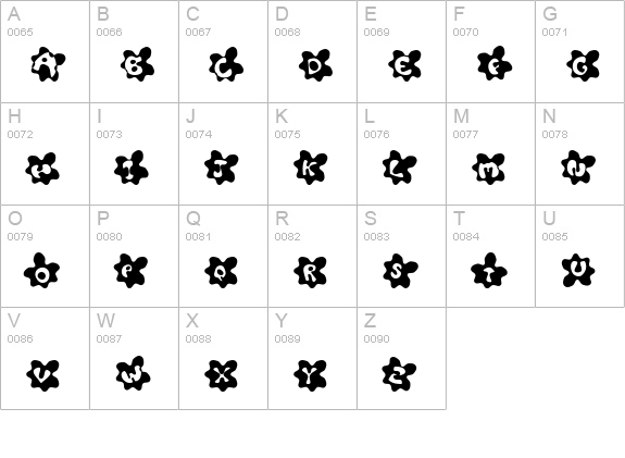 Fried Eggs Smallcaps uppercase A-Z preview