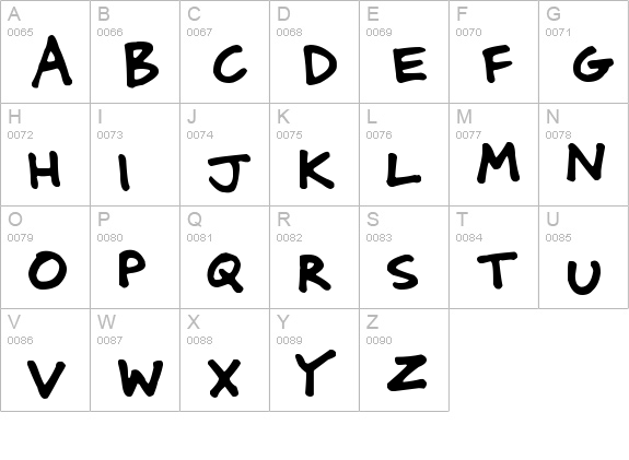 Friendly Felt Tips
 uppercase A-Z preview