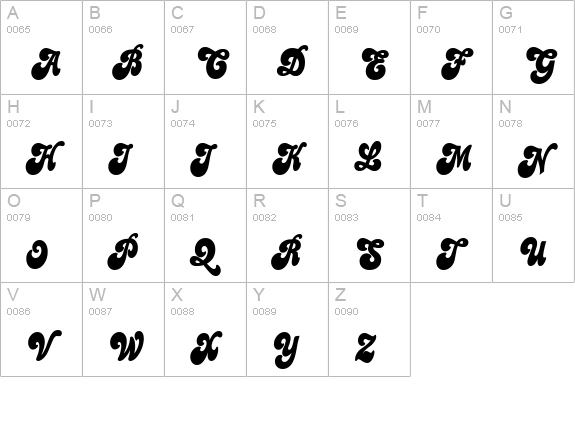 FriendsCondensed Normal uppercase A-Z preview