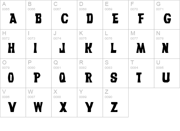 FrikiTikiJF uppercase A-Z preview