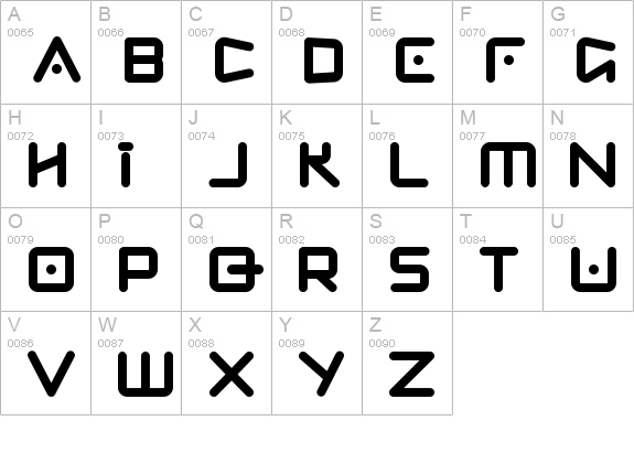 fRiNgE uppercase A-Z preview