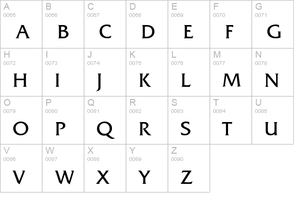 Fritz Regular uppercase A-Z preview