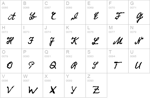 FritzDittertEF-Regular uppercase A-Z preview