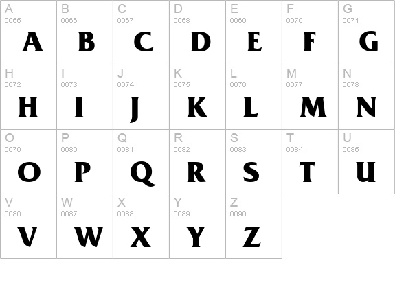 FritzQuad Bold uppercase A-Z preview