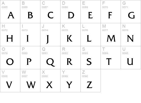 FritzQuadrata uppercase A-Z preview