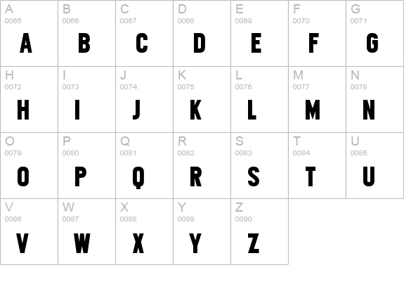 Front Page News uppercase A-Z preview