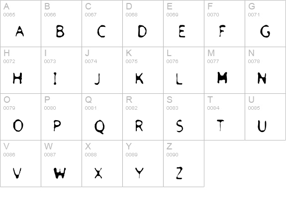 Froufrou uppercase A-Z preview