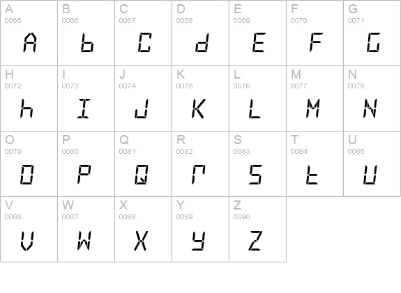 Frozen Crystal uppercase A-Z preview