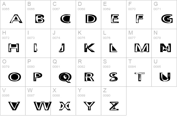 FruitbasketUpset uppercase A-Z preview