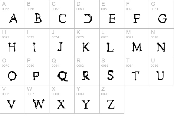 FStein uppercase A-Z preview