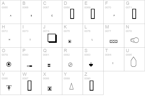 FTSymbol uppercase A-Z preview