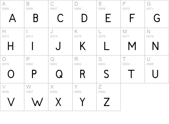 Fudd uppercase A-Z preview
