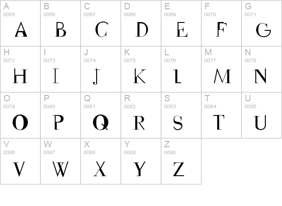 FudoniOne uppercase A-Z preview