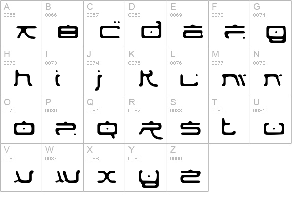 Fufanu uppercase A-Z preview