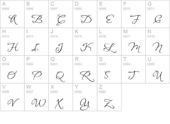 FugglesEight uppercase A-Z preview