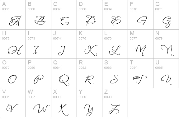 FugglesFour uppercase A-Z preview