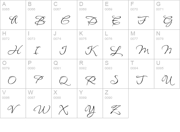 FugglesSeven uppercase A-Z preview