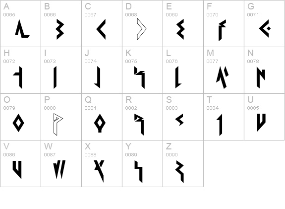 Fujita Ray (Demo) uppercase A-Z preview