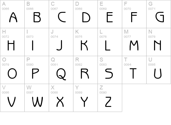 Fun uppercase A-Z preview