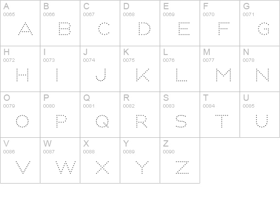 Fun City Level 1 Dots uppercase A-Z preview