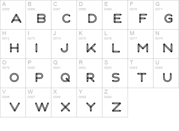Fun City Level 2 Frame uppercase A-Z preview