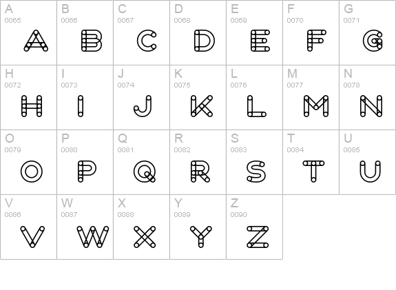 Fun City Level 3 Frame uppercase A-Z preview