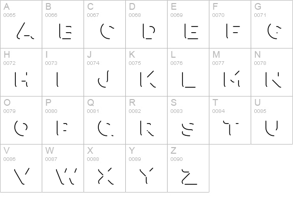 Fun City Level 5 Reflection uppercase A-Z preview