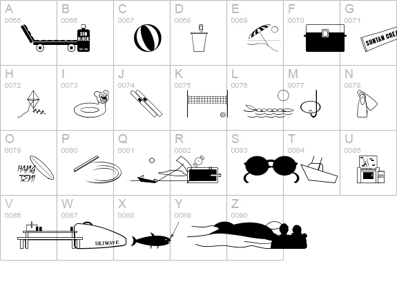 Fun In The Sun JL uppercase A-Z preview