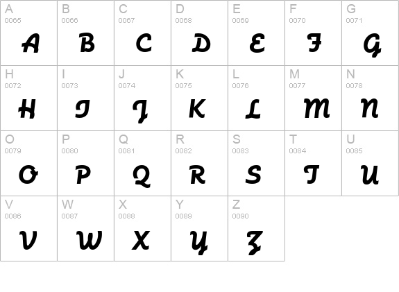 Function-Script-Regular uppercase A-Z preview