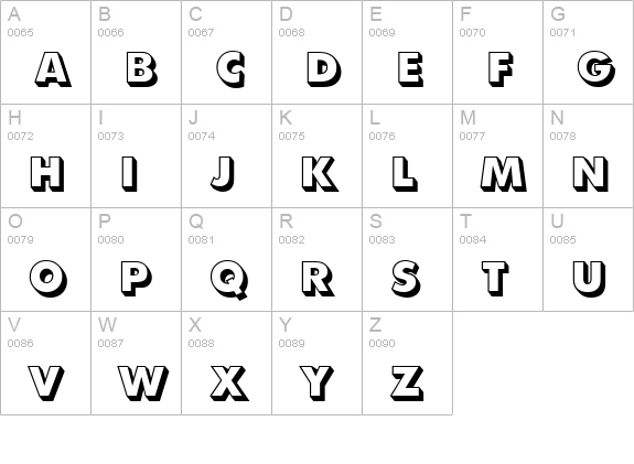 FunctionTwoShaded-Xbold-Regular uppercase A-Z preview