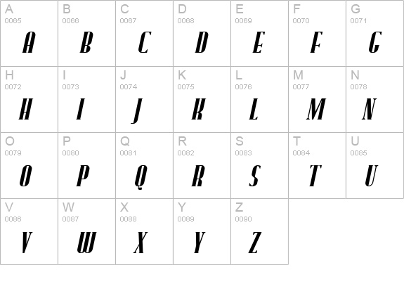 Fund-Runo uppercase A-Z preview