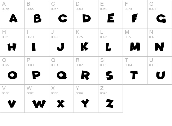 Funhouse uppercase A-Z preview