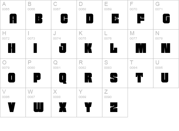 Funk Machine uppercase A-Z preview