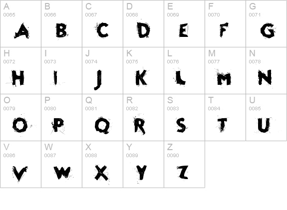Funkrocker uppercase A-Z preview