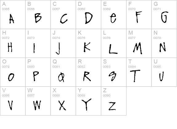 Funky Fresh uppercase A-Z preview