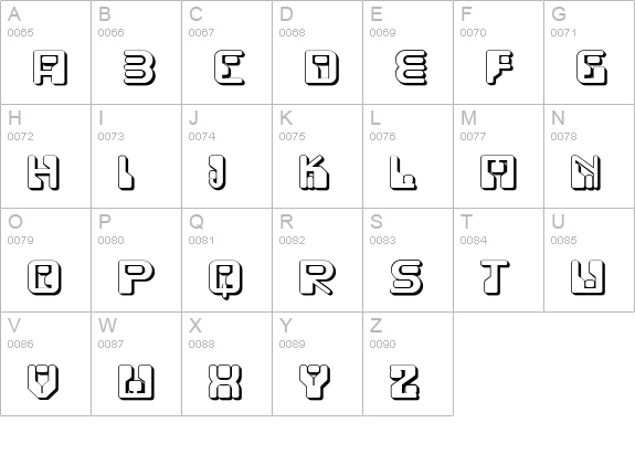 Funky Rundkopf Two NF uppercase A-Z preview
