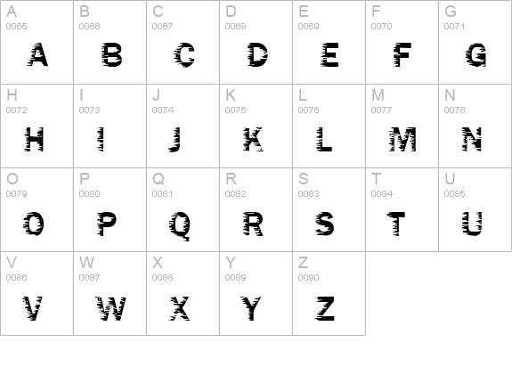 Funky01-Bold uppercase A-Z preview