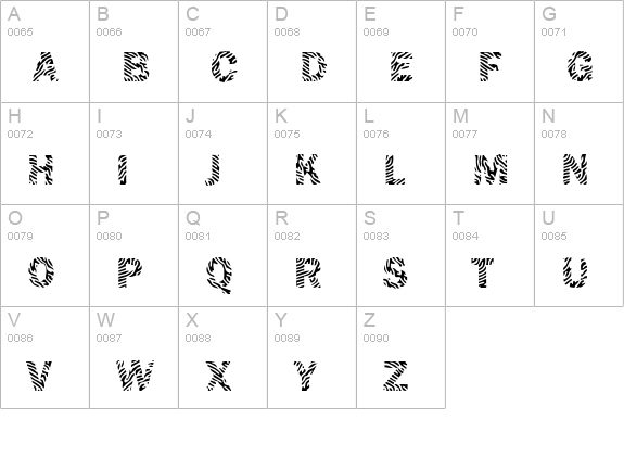 Funky09-Bold uppercase A-Z preview