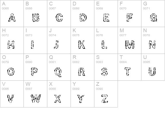 Funky31-Bold uppercase A-Z preview