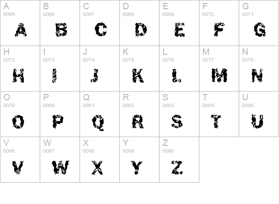 Funky37-Bold uppercase A-Z preview