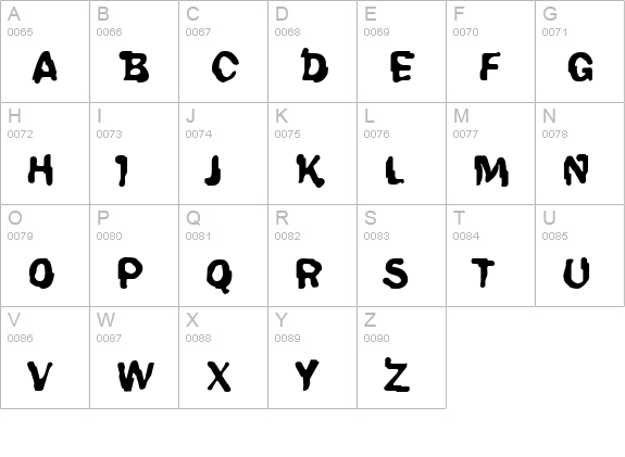 Funky39-Bold uppercase A-Z preview