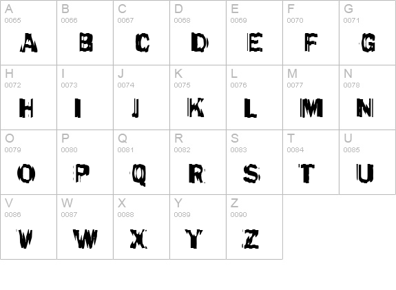 Funky46-Bold uppercase A-Z preview
