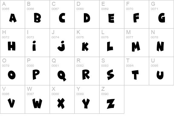 Funny & Cute uppercase A-Z preview