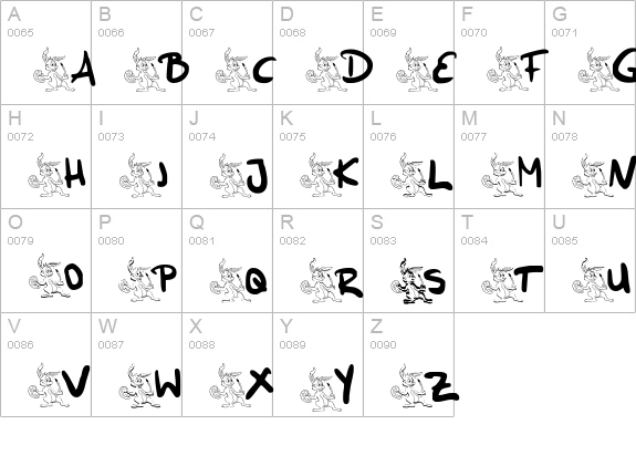 Funny Bunny uppercase A-Z preview