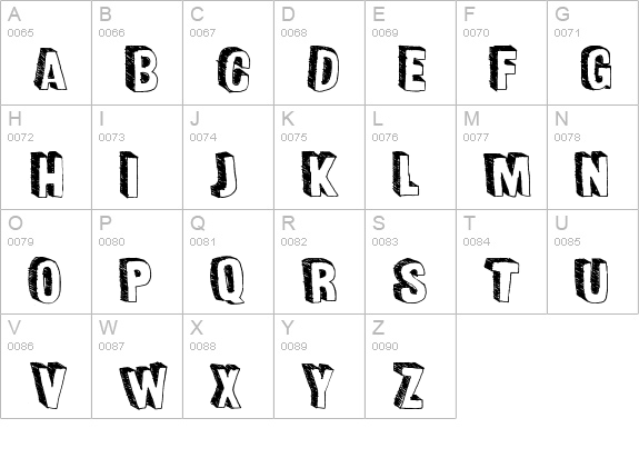 FunSized uppercase A-Z preview