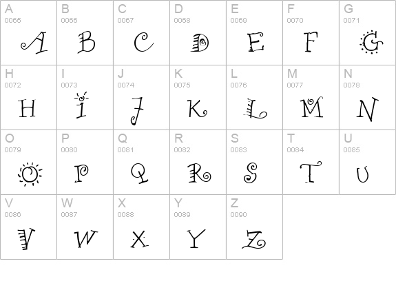 Funstuff Regular uppercase A-Z preview