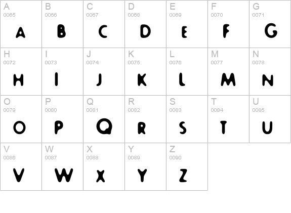 Fur-ExtraRounded uppercase A-Z preview