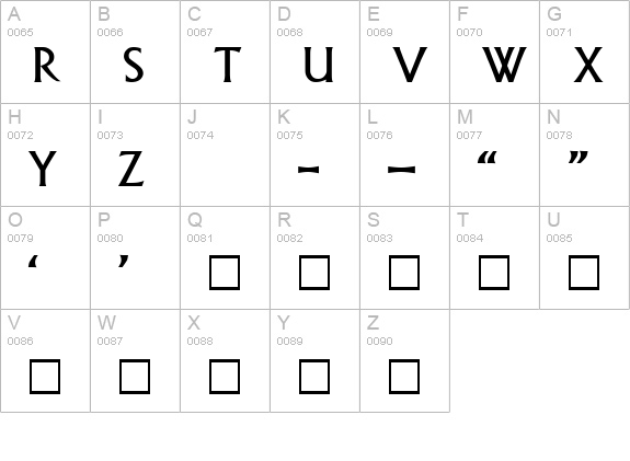 FuriosoTitling uppercase A-Z preview